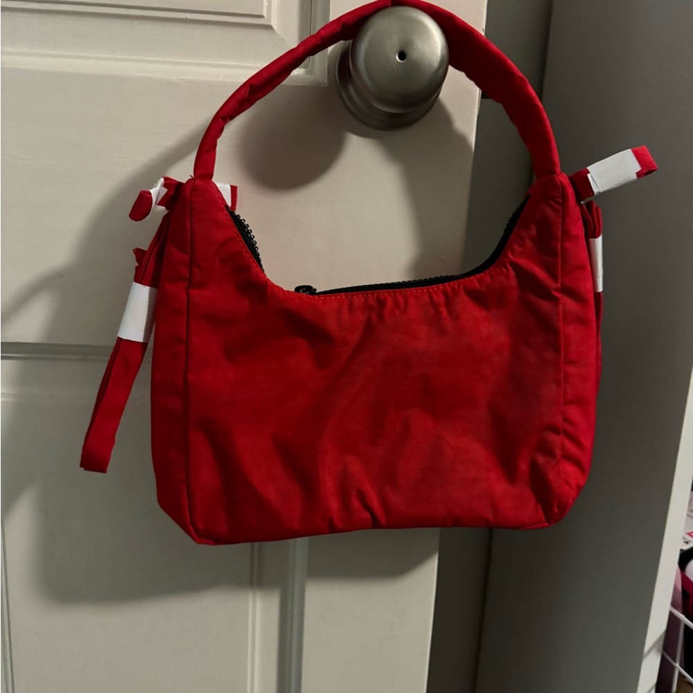 Baggu x Sandy Liang Mini Bow Bag. Candy Apple. NWT